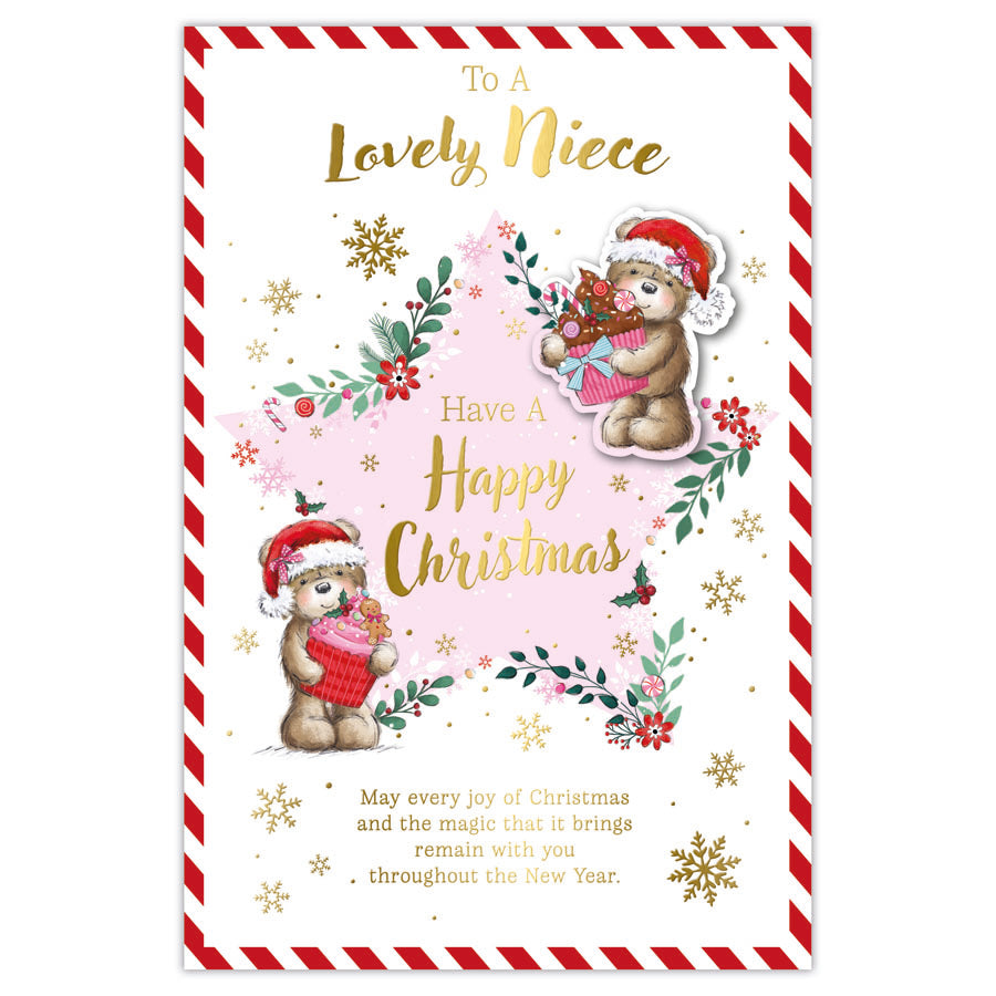 Prelude C75 Christmas Cards Niece 6pk - Tiger Feet Ireland