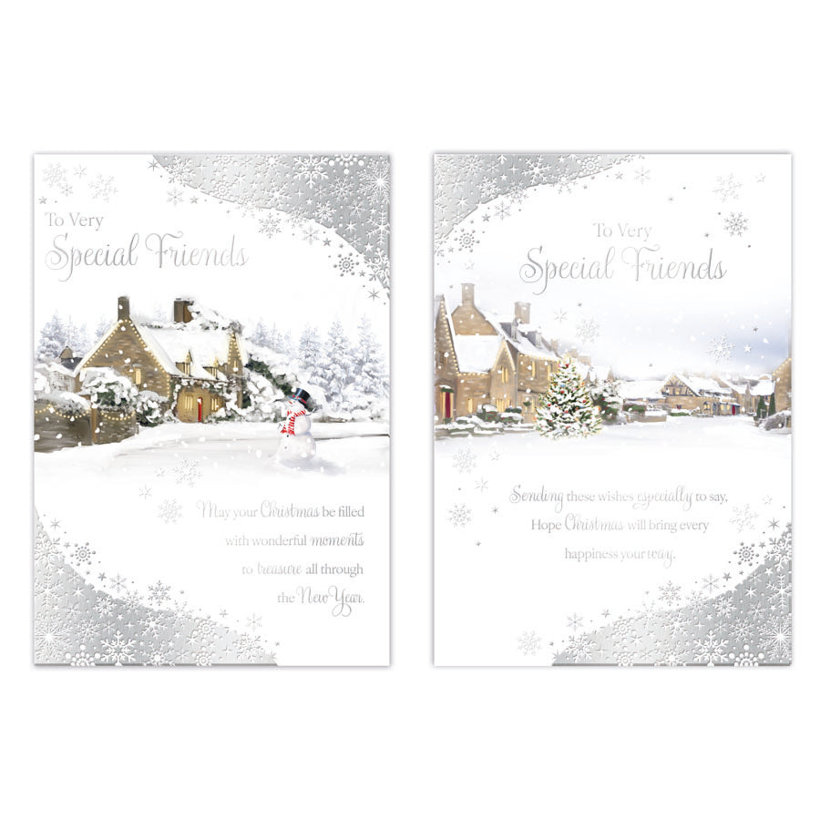 Poppyhill C50 Christmas Cards Friends 12pk - Tiger Feet Ireland
