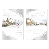 Poppyhill C50 Christmas Cards New Year 12pk - Tiger Feet Ireland
