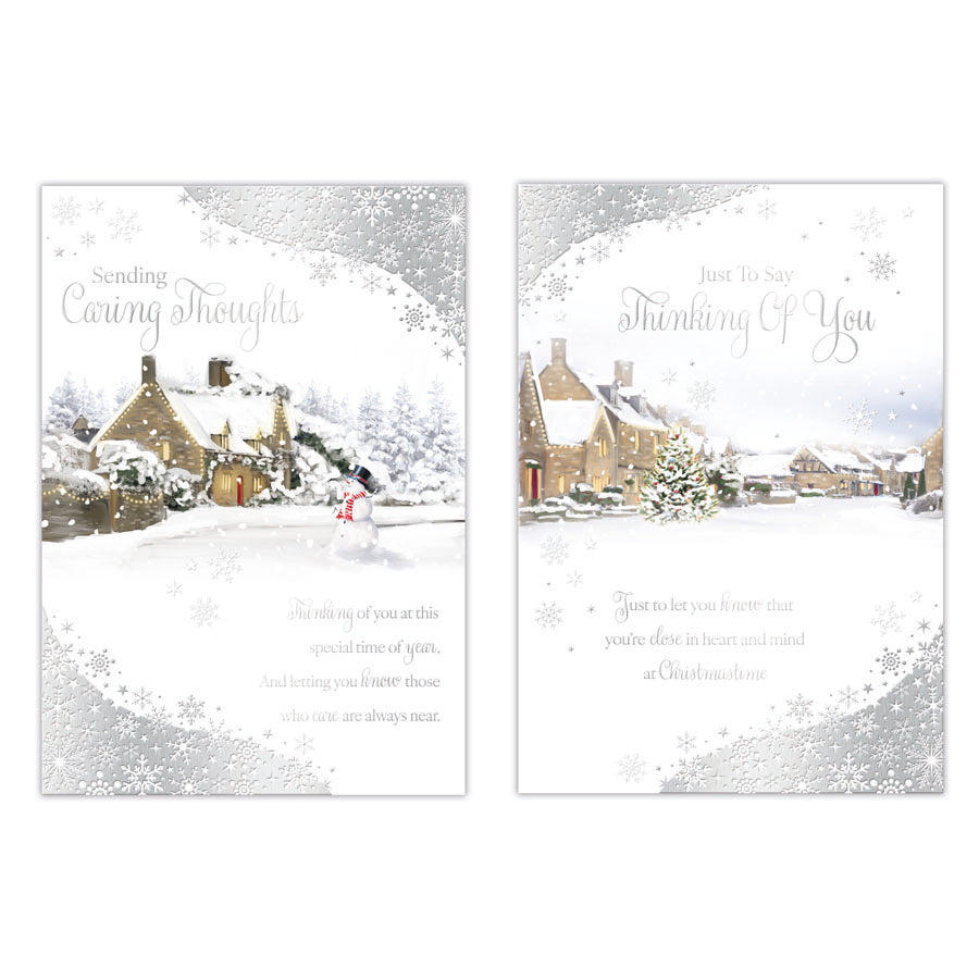 Poppyhill C50 Christmas Cards Thinking Of You 12pk - Tiger Feet Ireland