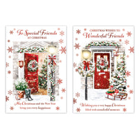 Poppyhill C50 Christmas Cards Friends 12pk - Tiger Feet Ireland