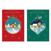 Poppyhill C50 Christmas Cards Grandson & Wife 12pk - Tiger Feet Ireland