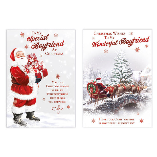 Poppyhill C50 Christmas Cards Boyfriend 12pk