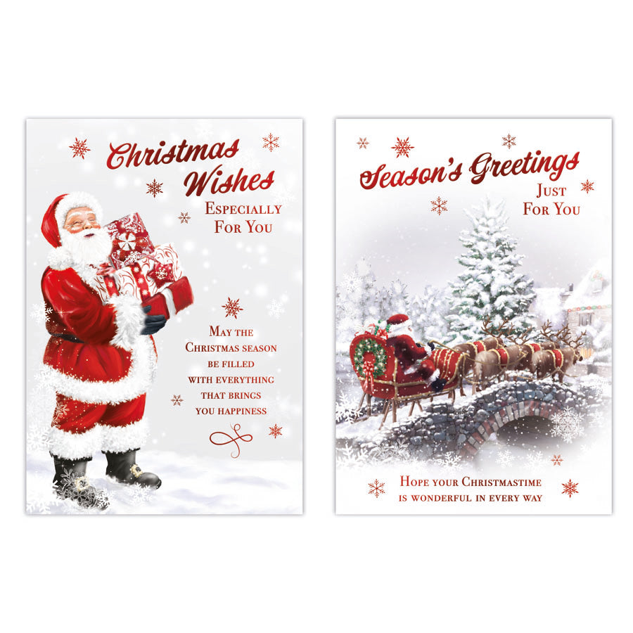 Poppyhill C50 Christmas Cards Open 12pk - Tiger Feet Ireland