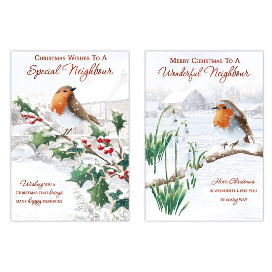 Poppyhill C50 Christmas Cards Neighbour 12pk