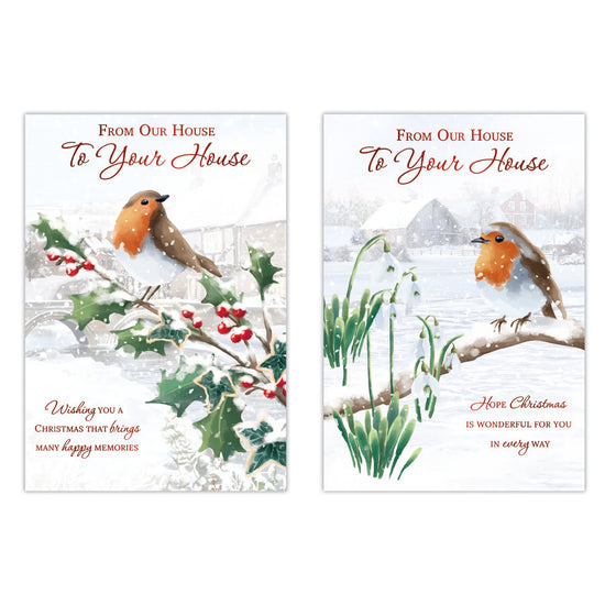 Poppyhill C50 Christmas Cards Our House 12pk