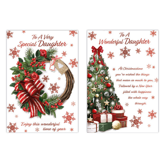 Poppyhill C50 Christmas Cards Daughter 12pk