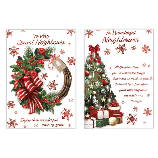 Poppyhill C50 Christmas Cards Neighbours 12pk