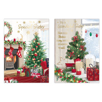 Poppyhill C50 Christmas Cards Sister 12pk - Tiger Feet Ireland