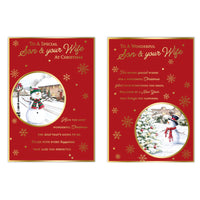 Poppyhill C50 Christmas Cards Son & Wife 12pk - Tiger Feet Ireland