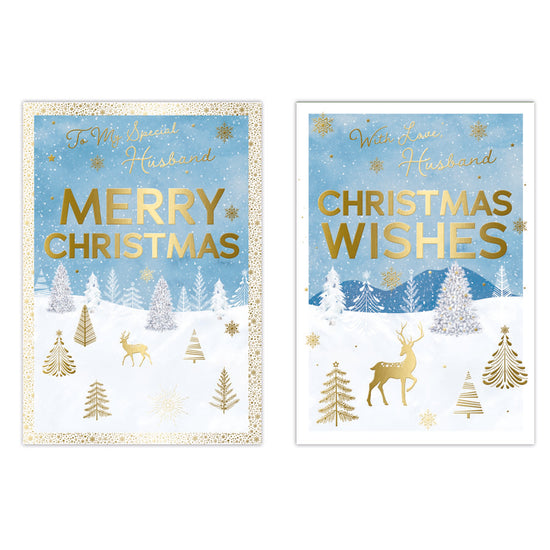 Poppyhill C50 Christmas Cards Husband 12pk
