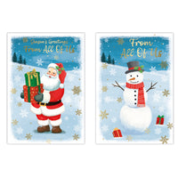 Poppyhill C50 Christmas Cards From All Of Us 12pk - Tiger Feet Ireland