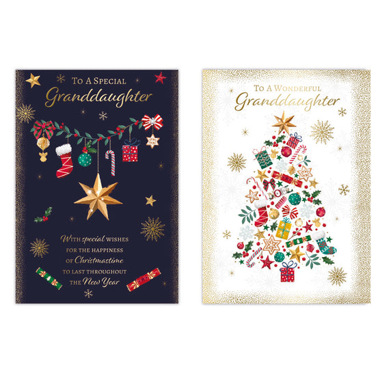 Poppyhill C50 Christmas Cards Granddaughter 12pk