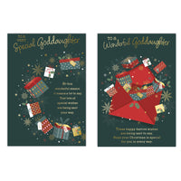Poppyhill C50 Christmas Cards Goddaughter 12pk - Tiger Feet Ireland