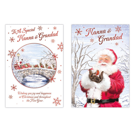 Poppyhill C50 Christmas Cards Nanna & Grandad 12pk