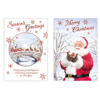 Poppyhill C50 Christmas Cards Open 12pk - Tiger Feet Ireland