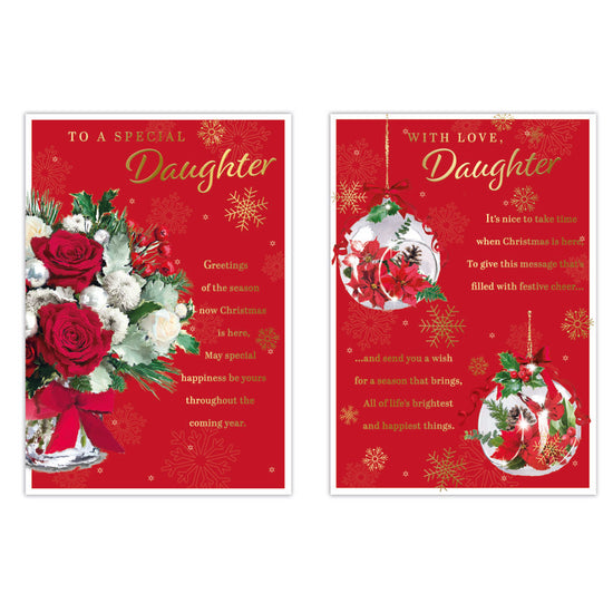Poppyhill C50 Christmas Cards Daughter 12pk