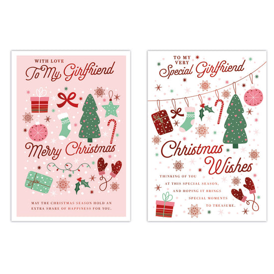 Poppyhill C50 Christmas Cards Girlfriend 12pk