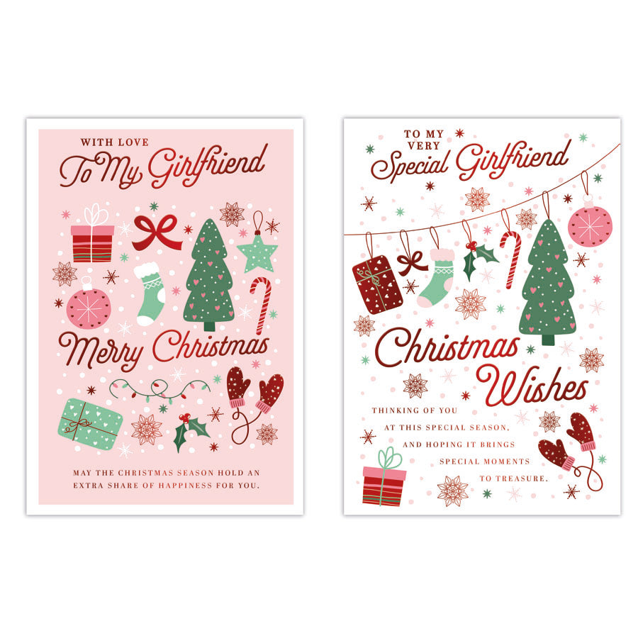 Poppyhill C50 Christmas Cards Girlfriend 12pk - Tiger Feet Ireland