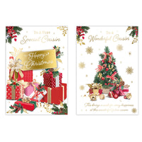Poppyhill C50 Christmas Cards Cousin 12pk - Tiger Feet Ireland
