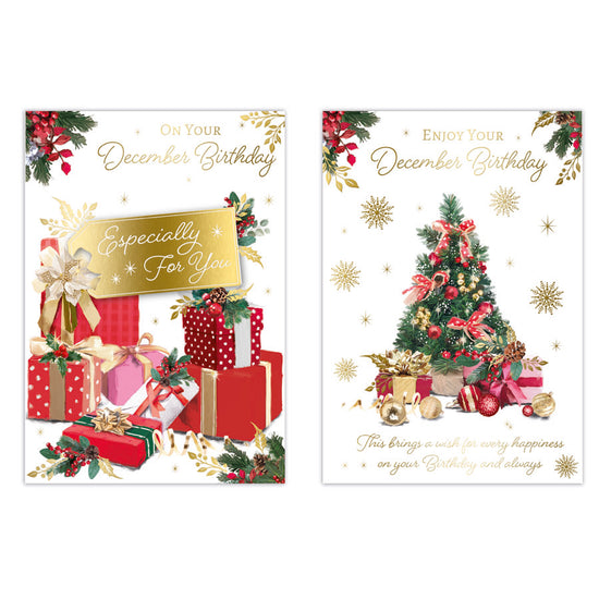 Poppyhill C50 Christmas December Birthday 12pk