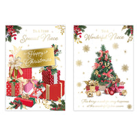 Poppyhill C50 Christmas Cards Niece 12pk - Tiger Feet Ireland