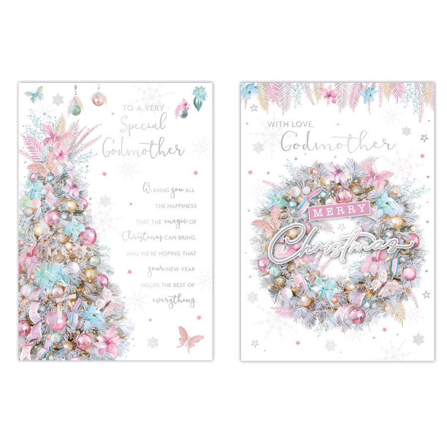Poppyhill C50 Christmas Cards Godmother 12pk - Tiger Feet Ireland