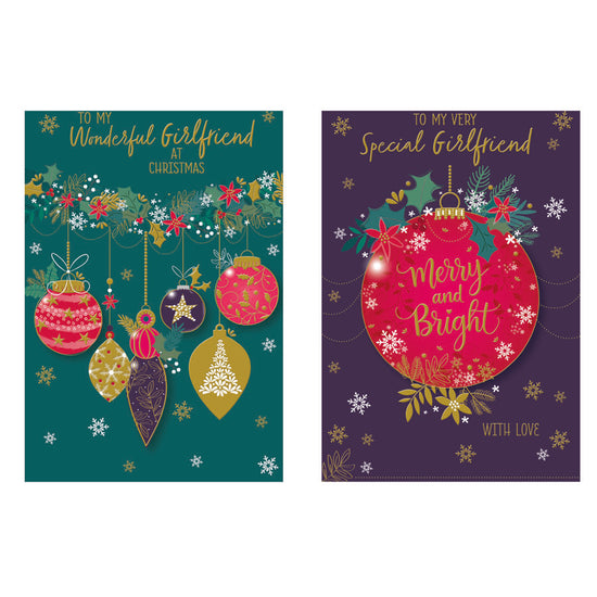 Poppyhill C50 Christmas Cards Girlfriend 12pk