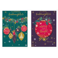 Poppyhill C50 Christmas Cards Goddaughter 12pk - Tiger Feet Ireland