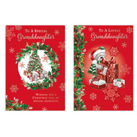 Poppyhill C50 Christmas Cards Granddaughter 12pk - Tiger Feet Ireland