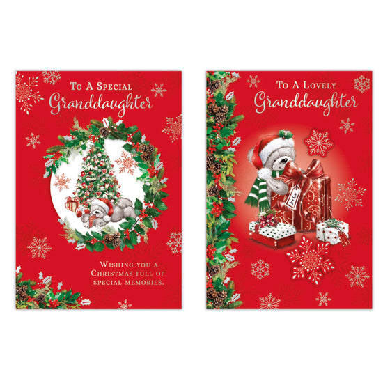 Poppyhill C50 Christmas Cards Granddaughter 12pk