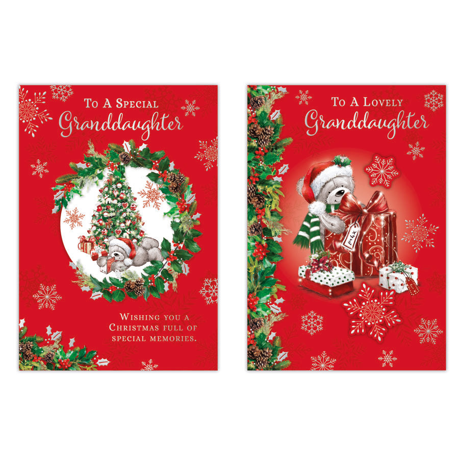 Poppyhill C50 Christmas Cards Granddaughter 12pk - Tiger Feet Ireland