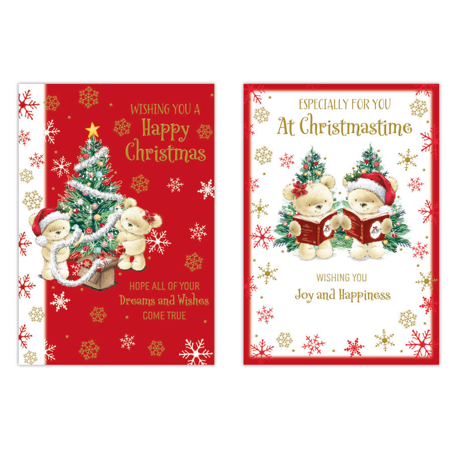 Poppyhill C50 Christmas Cards Open 12pk - Tiger Feet Ireland