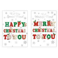 Poppyhill C50 Christmas Cards Friend 12pk - Tiger Feet Ireland
