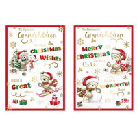 Poppyhill C50 Christmas Cards Grandchildren 12pk - Tiger Feet Ireland