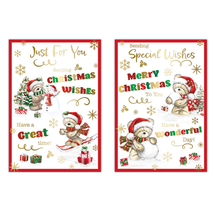 Poppyhill C50 Christmas Cards Open 12pk - Tiger Feet Ireland
