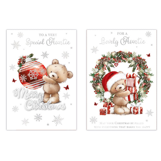 Poppyhill C50 Christmas Cards Auntie 12pk