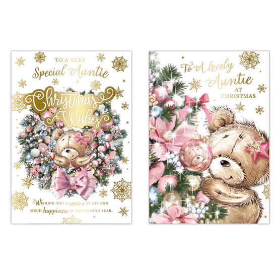 Poppyhill C50 Christmas Cards Auntie 12pk