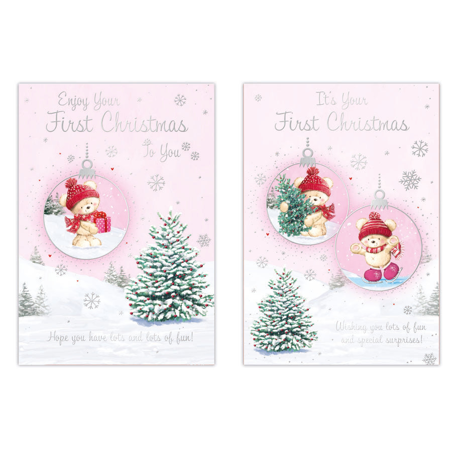 Poppyhill C50 Baby's 1st Christmas Cards 12pk - Tiger Feet Ireland