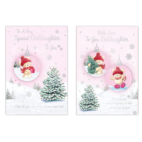Poppyhill C50 Christmas Cards Goddaughter 12pk