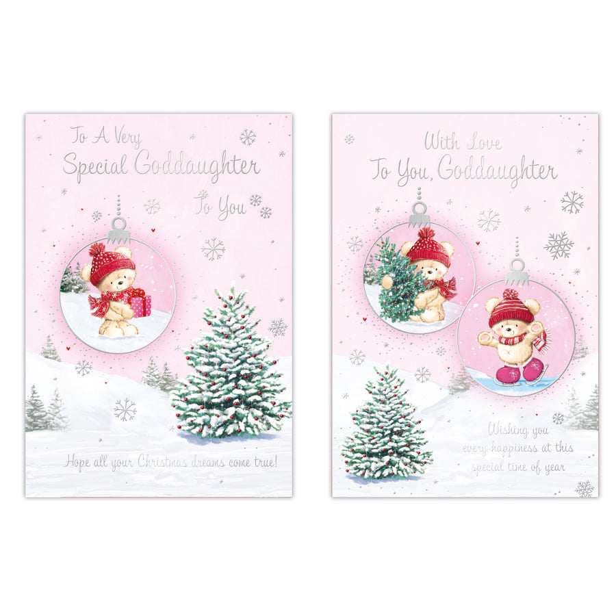 Poppyhill C50 Christmas Cards Goddaughter 12pk - Tiger Feet Ireland
