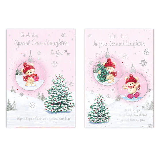 Poppyhill C50 Christmas Cards Granddaughter 12pk