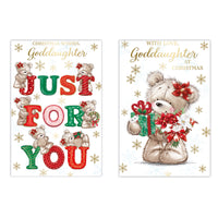 Poppyhill C50 Christmas Cards Goddaughter 12pk - Tiger Feet Ireland