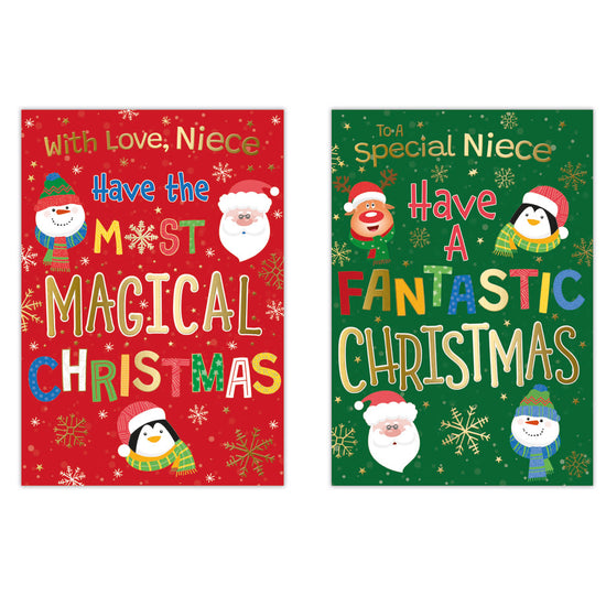 Poppyhill C50 Christmas Cards Niece 12pk