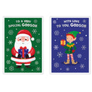 Poppyhill C50 Christmas Cards Godson 12pk - Tiger Feet Ireland