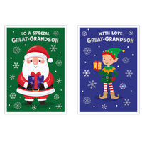 Poppyhill C50 Christmas Cards Great-Grandson 12pk - Tiger Feet Ireland