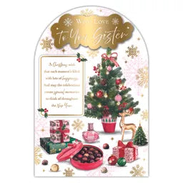 Prelude Platinum C75 Christmas Cards Sister 6pk - Tiger Feet Ireland