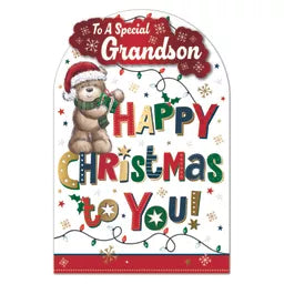 Prelude Platinum C75 Christmas Cards Grandson 6pk - Tiger Feet Ireland