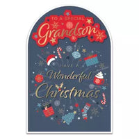 Prelude Platinum C75 Christmas Cards Grandson 6pk - Tiger Feet Ireland