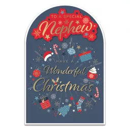Prelude Platinum C75 Christmas Cards Nephew 6pk